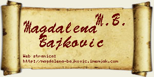 Magdalena Bajković vizit kartica